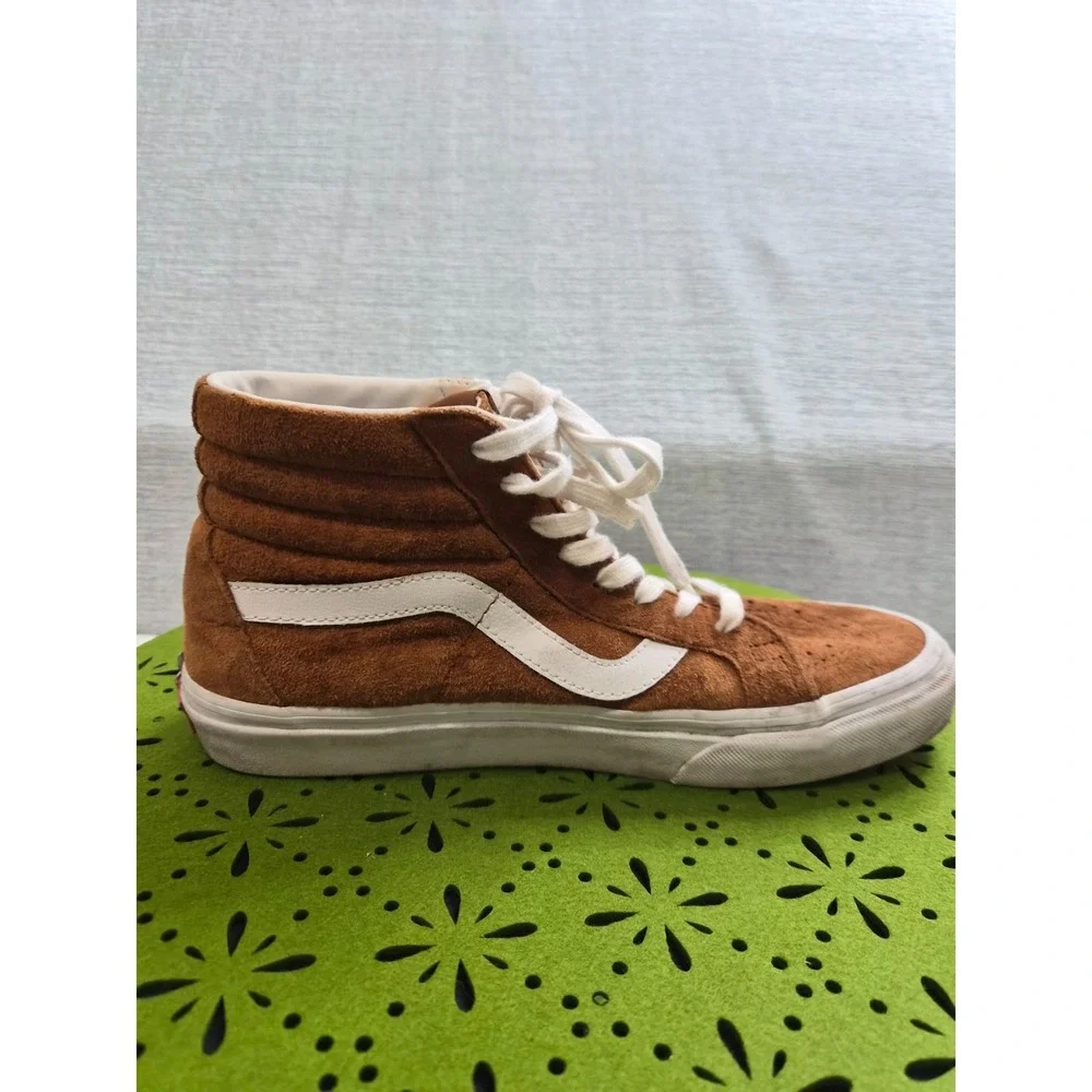 Vans Sk8-Hi Scotchgard Unisex M8/W9.5 Skateboard Shoes Brown Suede Sneakers